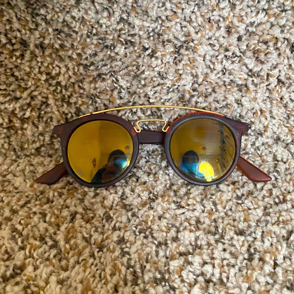 Fuel.co round brown sunglasses